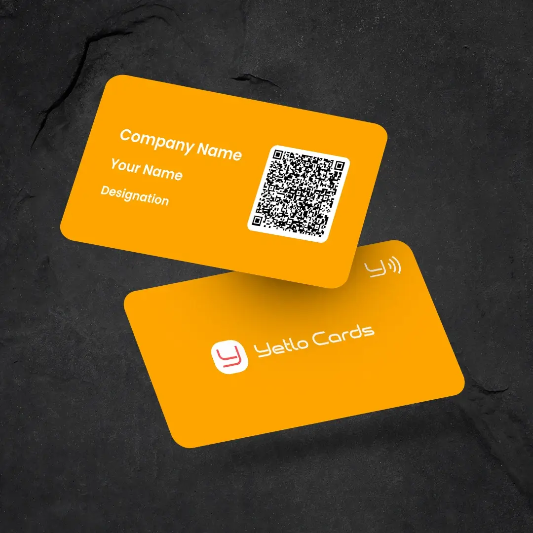 Yellow Color Yetlo NFC Business Card